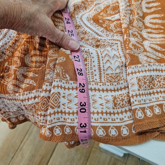 Philosophy Republic Maxi Skirt Large Boho Festival Gauzy  Tan Tie Waist - Picture 8 of 9